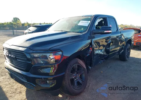 2021 Ram 1500 Big Horn Quad Cab 4X4 6'4 Box from USA, damaged, VIN 1C6SRFBT6MN683623